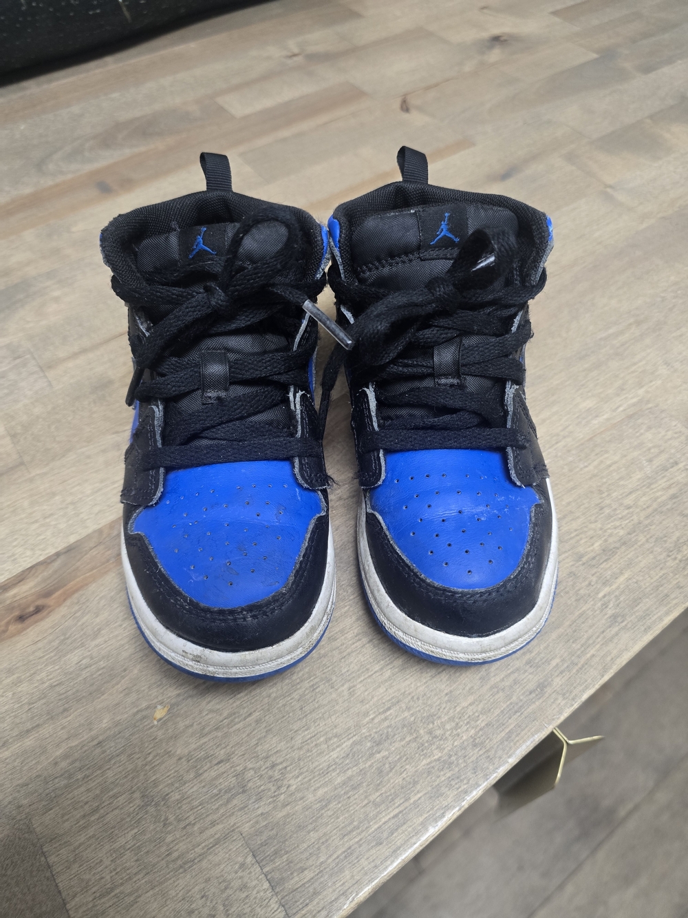 Nike Mid Kids Black and Royal Blue High-Top Sneakers